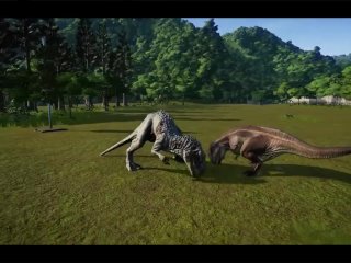 Dinosaurs Fighting I-Rex, T-Rex,I-Raptor, Scorpio - Jurassic World Evolution