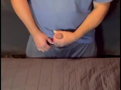 MORNING JERK AND CUM. WAS SO HORNY WHEN I WOKE UP. 