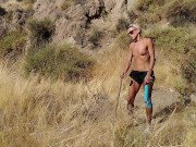 Preview 5 of Digging a hole shirtless under the sun. Hear me talking italian.
