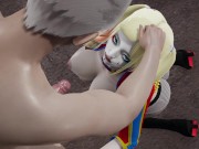 Preview 2 of Harley quinn is fucked in public against the wall and sucks the cock making eye contact very tasty