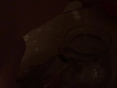 Desperate piss in jar couldn’t make it to toilet 