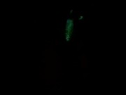Preview 1 of Glow in the dark butt plug and nails. Watch it disappear