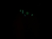 Preview 5 of Glow in the dark butt plug and nails. Watch it disappear