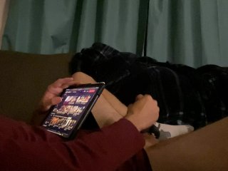 Watching ganging porn home alone while my step mom and step sister are at work and school huge load