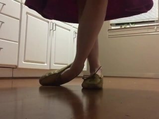 Late Night Chit Chat in Well Worn Deerskin Moccasins Frieda Ann Foot Fetish