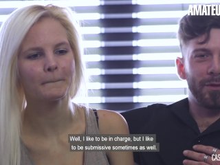 AMATEUR EURO - Blonde Canadian Slut Gets Her Sweet Pussy Pounded At Casting