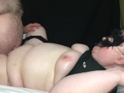 Preview 3 of Anal fuck, vibrator in pussy. BBW dp. Wobble belly, natural tits. BBW couple sex is the best sex.