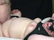 Preview 5 of Anal fuck, vibrator in pussy. BBW dp. Wobble belly, natural tits. BBW couple sex is the best sex.