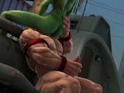 Preview 2 of She-Hulk gets huge Juggernaut cock in all her holes | 彼女-ハルクは彼女のすべての穴で巨大なジャガーノートコックを取得します