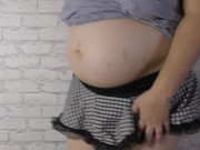 Preview 4 of Hot wife with a cheating pregnancy showing her kinky body to cuckold hubby POV