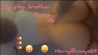 My step brother fucks me right after dad leaves!🥵