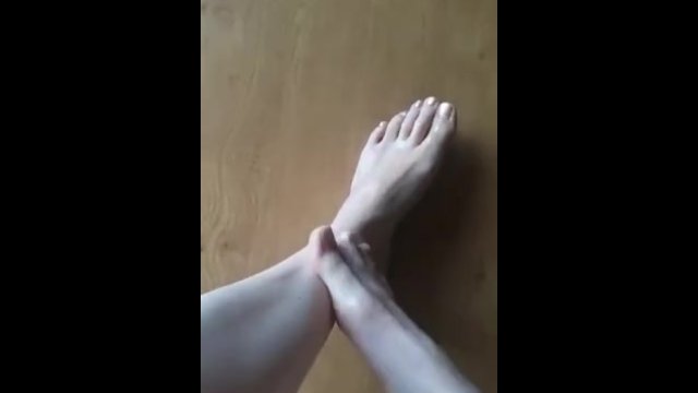 oiled feet self massage - check my OF for quality pictures ,)