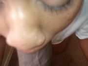 Preview 2 of I sucked his dick again and he nutted on my face