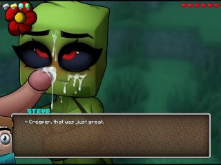 Explosive Mouthful Cumshot inside Creepers Mouth - Hornycraft Creeper Sex