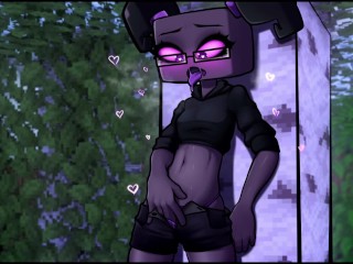 EnderGIRL RIDES my FACE of ITS BLOCKNESS - Hornycraft Endergirl Route