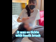 if I tickle you with tooth brush, are you tickle?♡ #shorts