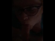 Preview 6 of My Ex just can’t stay away from me or my lips sucking his cock with my glasses on!