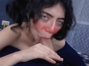 Preview 1 of Italian cute girl gives homemade blowjob - Close Up