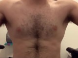 Showing off my HAIRY CHEST and ARMPITS