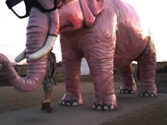 Real amateur milf flashing public 