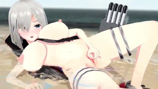 MMD Hentai Play On The Beach With Hamakaze