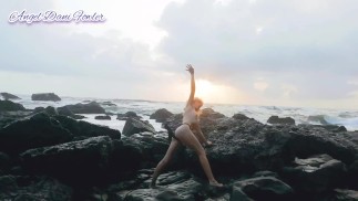 Sexy Ass Bitch Having Orgasm Sex Outdoor On Beach.