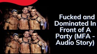 Dominado na festa por dois ursos - História de áudio gay