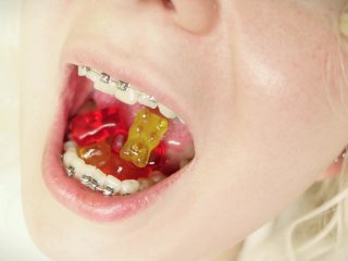 tongue, chew, milf, eating