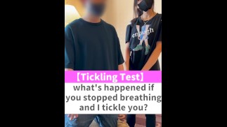 what's happened if you stopped breathing and I tickle you?♡ #shorts