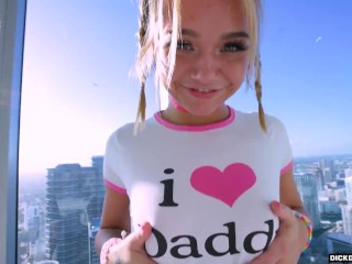 Pretty Lil White Girl Learns how to Suck Black Dick