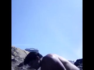 Very horny on the nudist beach