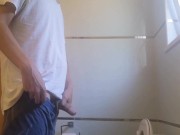 Preview 4 of Hot guy caught pissing and jerking off