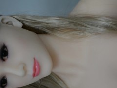 Sex dolls waiting to be photographed on the factory floor, 165C-cup sex doll prostitutes sitting in