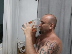 One liter of pee-lemonade, we drink our piss from a jug