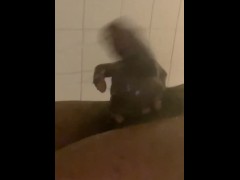 Playing with my dick in the shower