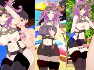 [hentai Game Koikatsu! ]have Sex with Big Tits YuGiOh! Tri-Brigade Ferrijit.3DCG Erotic Anime Video.