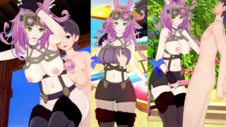 [Hentai Spel Koikatsu! ]Heb seks met Grote tieten YuGiOh! Tri-Brigade Ferrijit.3DCG Erotische Anime