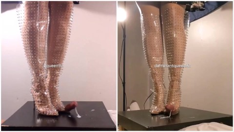 Amateur Bootjob in Spiked Boots 5