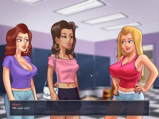 summertime saga, redhead, big boobs, cartoon