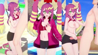 [Hentai Spel Koikatsu! ]Heb seks met Grote tieten YuGiOh! Live☆Tw○n Ki-sikil.3DCG Erotische Anime