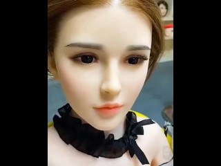 Tiktok PMV 性玩偶工厂，客人实际拍摄金发性玩偶，性玩偶视频