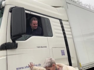 The Trucker Slut from the Highway Parking Lot