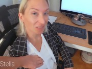 Preview 2 of THE SECRETARY E04 Stella Suck Fucks And Takes Huge Creampie To Save Her Job