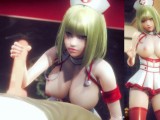 [Hentai game Honey Select 2 Libido]sexy nurse's big tits beauty rubs her breasts and sex.
