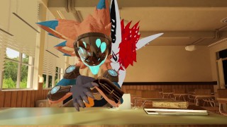 Protogen gets fucked after class