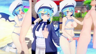 [Hentai Game Koikatsu! ]Have sex with Big tits YuGiOh! Live☆Tw○n Lil-la.3DCG Erotic Anime Video.