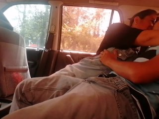 Oh yeah!! Sex in the car with a SEXY TOXIC MILF on public roads!!