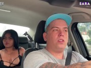 Preview 4 of Ubersex in Bucaramanga - Real couple in the first appointment fucking in the car are recorded by the