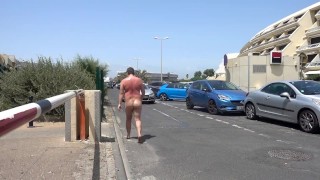 Walking around Town Naked