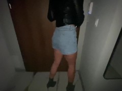 Video Super naughty girl get fucked with cum over Leather jacket after party n dirty talking